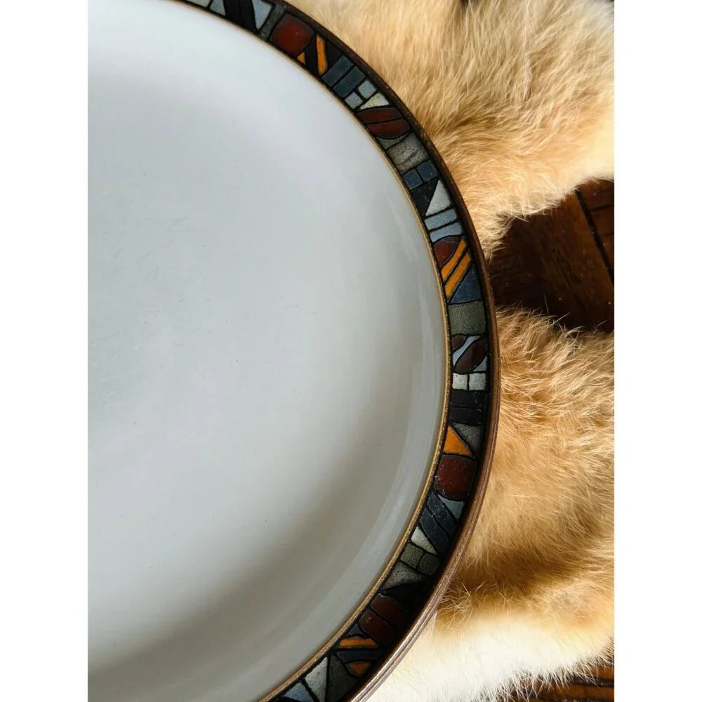 Two Denby Langley‎ Marrakesh dinner plate Stoneware multicolor dinnerware